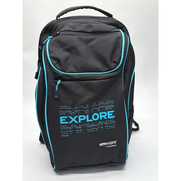 VMware Explore 2024 Broadcom Tech Conference Laptop Backpack Black‎ Teal